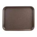 Kristallon Plastic Fast Food Tray Brown Large - Image 1