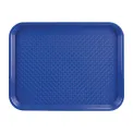 Kristallon Plastic Fast Food Tray Blue Large - Image 1