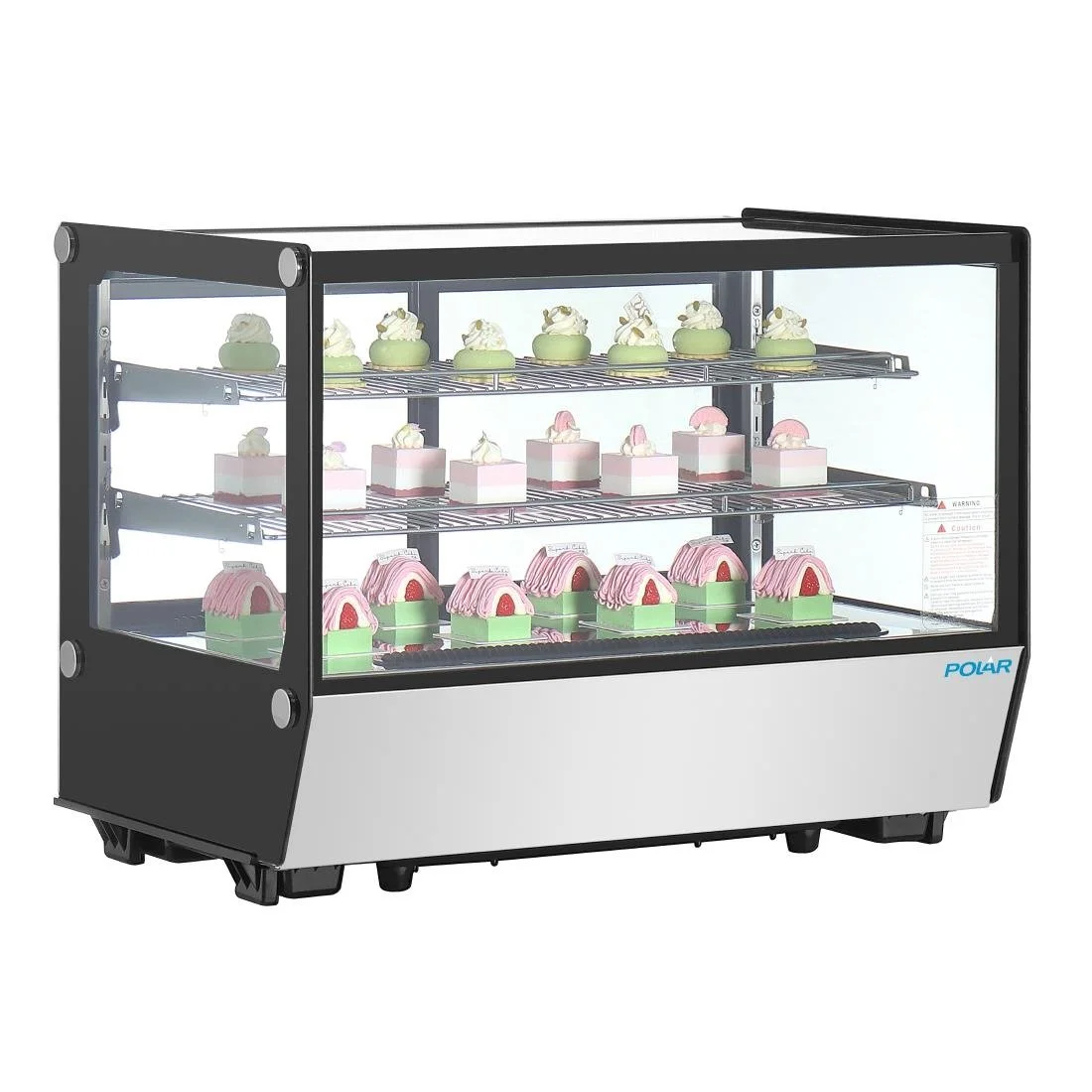 Polar G-Series Countertop Display Fridge Black Square Glass 160Ltr - Image 3