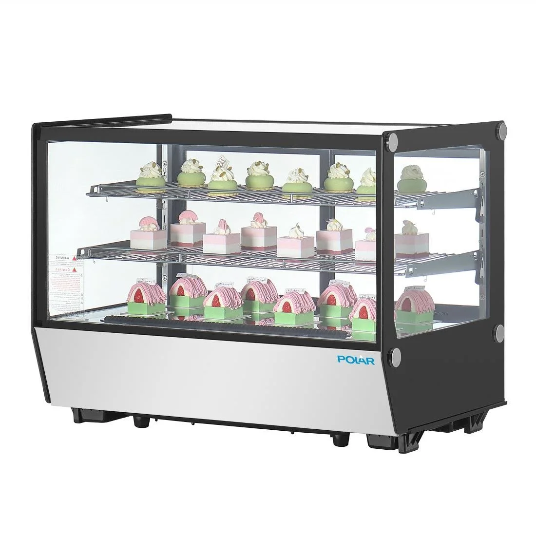 Polar G-Series Countertop Display Fridge Black Square Glass 160Ltr - Image 4