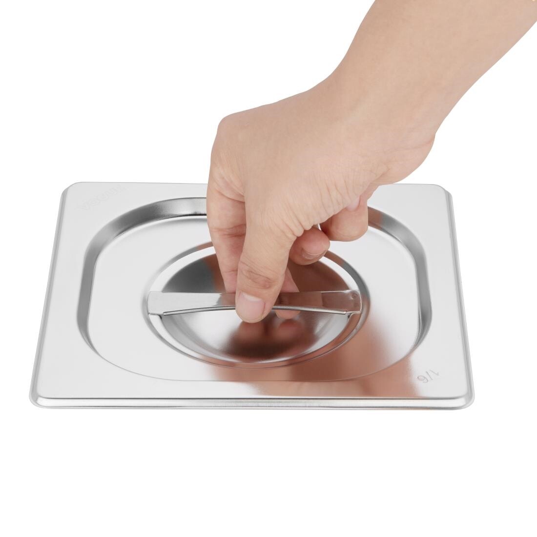 Vogue Stainless Steel Gastronorm Pan Set 6 x 1/6 with Lids