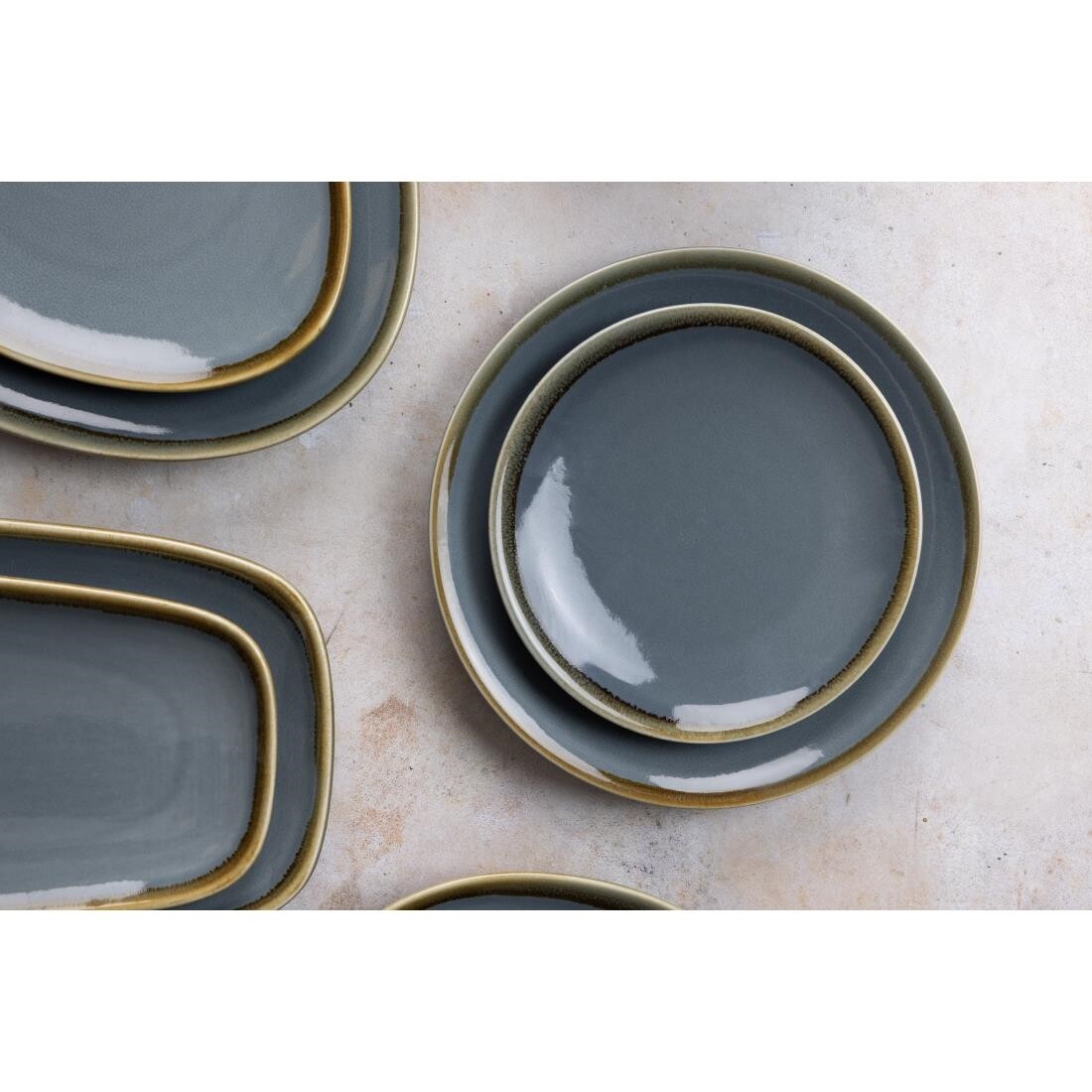 Olympia Kiln Round Coupe Plate Ocean 230mm