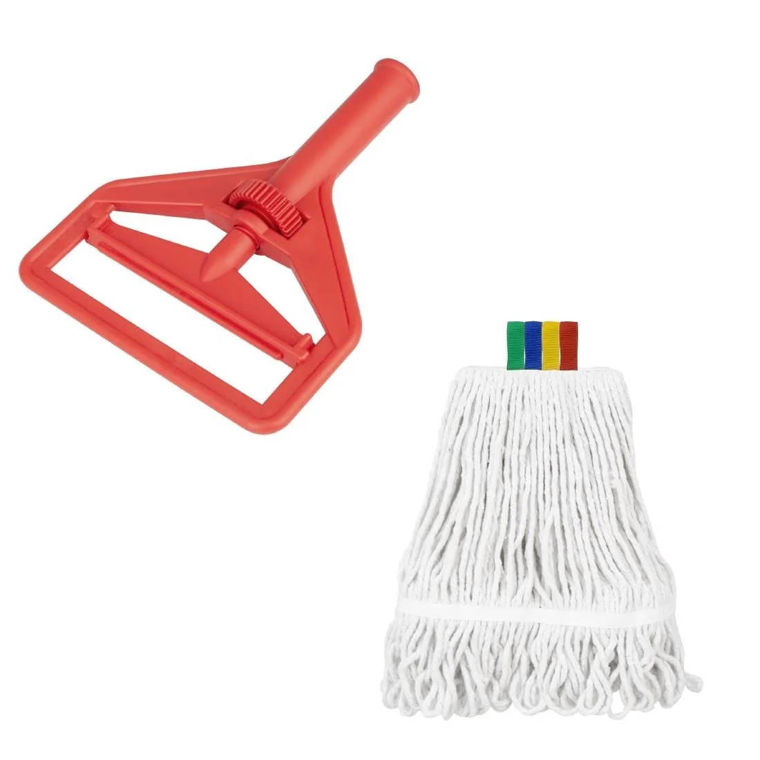 Jantex Connect Wide Kentucky Cotton Mop Head Red 400g - Image 1