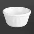 Kristallon Melamine Fluted Ramekins White 89mm - Image 1