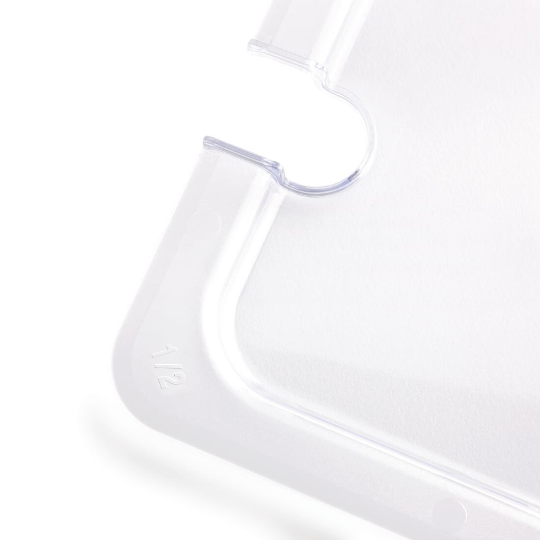 Vogue Polycarbonate 1/2 Gastronorm Lid Notched