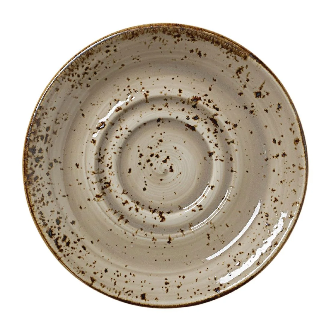 Steelite Craft Porcini Saucers Large Double-Well 145mm (36 Pack)