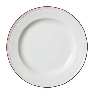 Steelite Bead Maroon Band Plates 255mm (12 Pack)