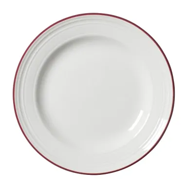 Steelite Bead Maroon Band Plates 165mm (12 Pack)