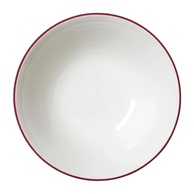 Steelite Bead Maroon Band Oatmeal Bowls 165mm (12 Pack)