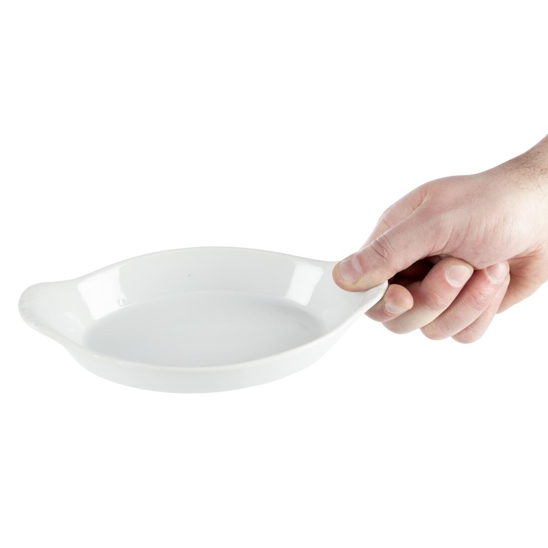 Olympia Whiteware Oval Eared Dishes 204mm