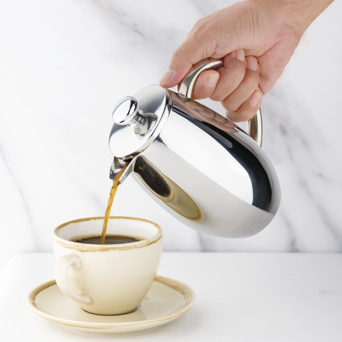 Olympia Insulated Mirror Finish Cafetiere 3 Cup