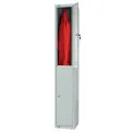 Elite Double Door Electronic Combination Locker with Sloping Top Grey