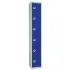 Elite Six Door Padlock Locker with Sloping Top Blue