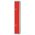 Elite Double Door Manual Combination Locker Locker Red with Sloping Top