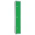 Elite Three Door Coin Return Locker with Sloping Top Green