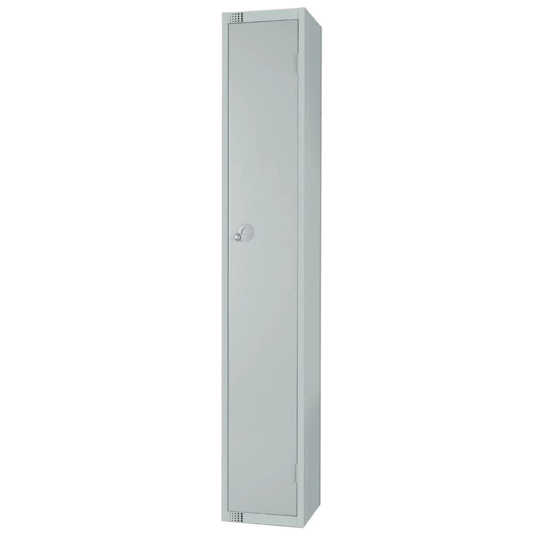 Elite Single Door Coin Return Locker with Sloping Top Grey