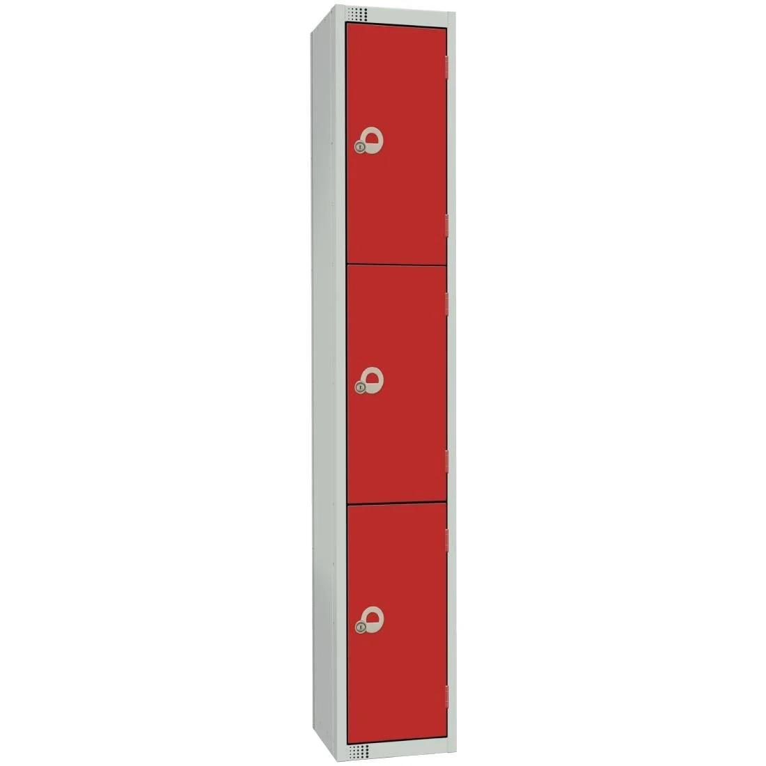 Elite Four Door Manual Combination Locker Locker Red with Sloping Top - Image 1