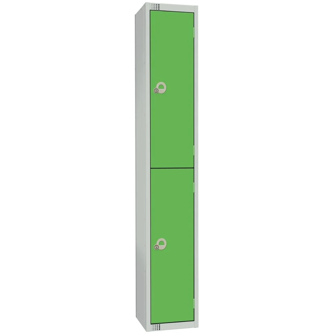 Elite Double Door Coin Return Locker with Sloping Top Graphite Green - Image 1