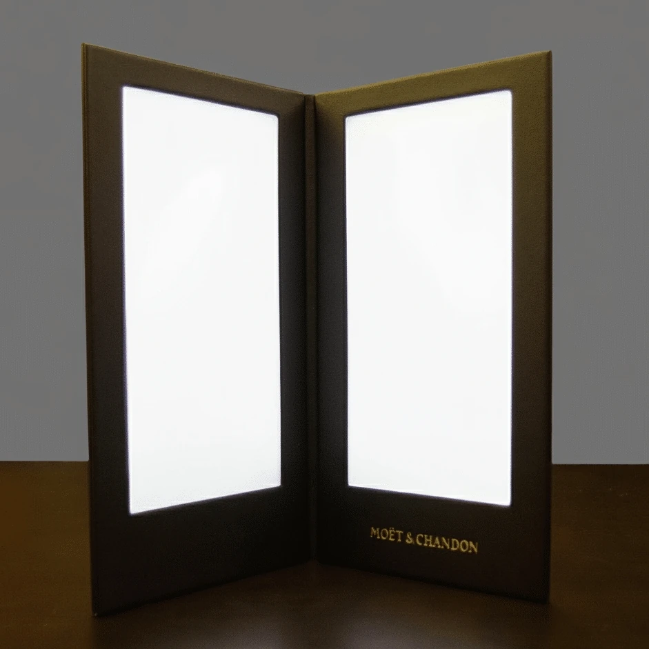 lluminated Personalised LED Menu Covers