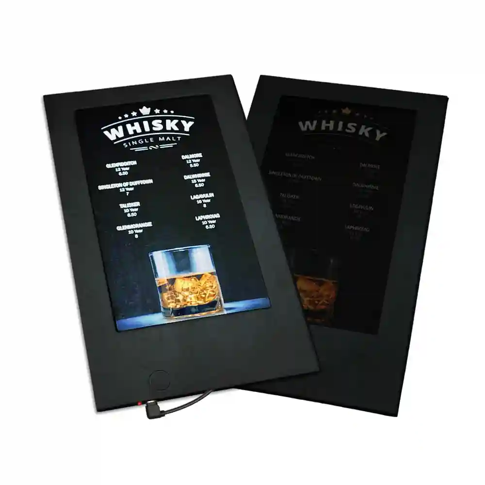 Illuminated LED Personalised Menu Covers