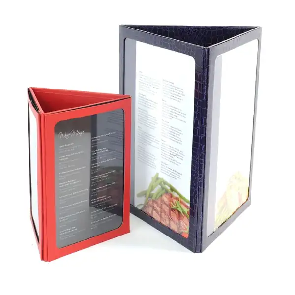 Triangle Table Top Menu Holders