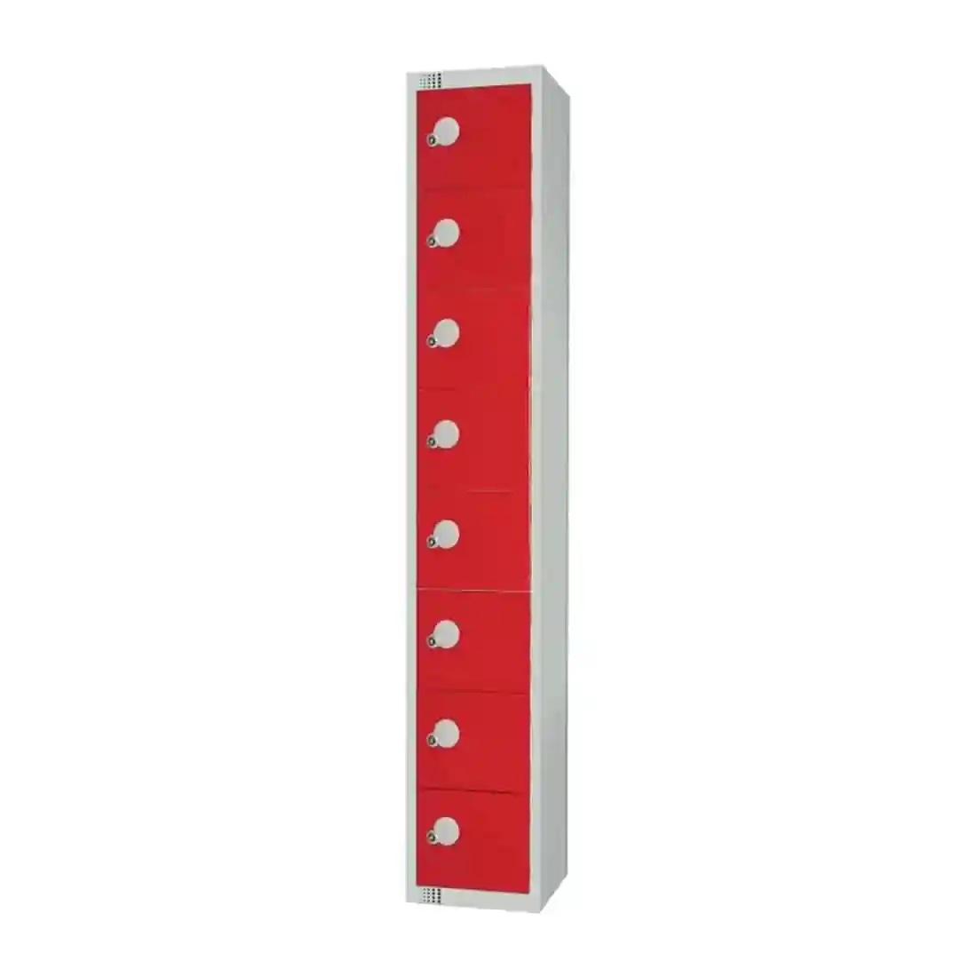 Elite Eight Door Coin Return Locker Red
