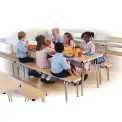 Gopak Contour Stacking Bench Oak Effect 6ft - Image 2