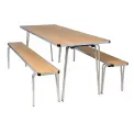 Gopak Contour Stacking Bench Oak Effect 6ft - Image 4