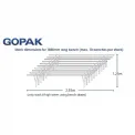 Gopak Contour Stacking Bench Oak Effect 6ft - Image 5