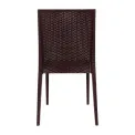 Bolero PP Rattan Bistro Side Chairs Brown (Pack of 4) - Image 4