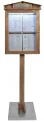 Illuminated Wooden Menu Stand