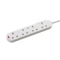 connektgear UK 4-Way Mains Power Surge Protected Extension Block 5m 27-4050s - Image 1