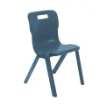 Titan One Piece Retold Chair Size 6 470x530x805mm Steel Blue KF70509 - Image 1