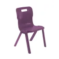 Titan One Piece Classroom Chair Size 5 470x500x770mm Grape KF70516 - Image 1