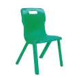 Titan One Piece Classroom Chair 435x384x600mm Green KF72161 - Image 1