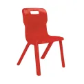 Titan One Piece Classroom Chair 480x486x799mm Red KF72169 - Image 1