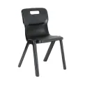 Titan One Piece Classroom Chair 480x486x799mm Charcoal KF72172 - Image 1