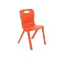Titan One Piece Classroom Chair 482x510x829mm Orange KF78530 - Image 1