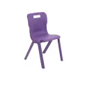 Titan One Piece Classroom Chair 482x510x829mm Purple (Pack of 10) KF78585 - Image 1