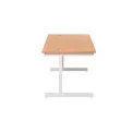 Jemini Single Rectangular Desk 1400x800x730mm Beech/White KF801189 - Image 2