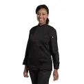 Chef Works Black Hartford Lightweight Zip Womens Chef Jacket - Image 1