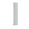 Elite Eight Door Coin Return Locker with Sloping Top Grey - Image 1