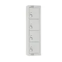 Elite Personal Effects Locker 4 Door Grey Padlock - Image 1