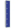 Elite Five Door Camlock Locker with Sloping Top Blue - Image 1