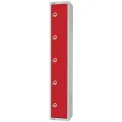 Elite Five Door Camlock Locker Red - Image 1