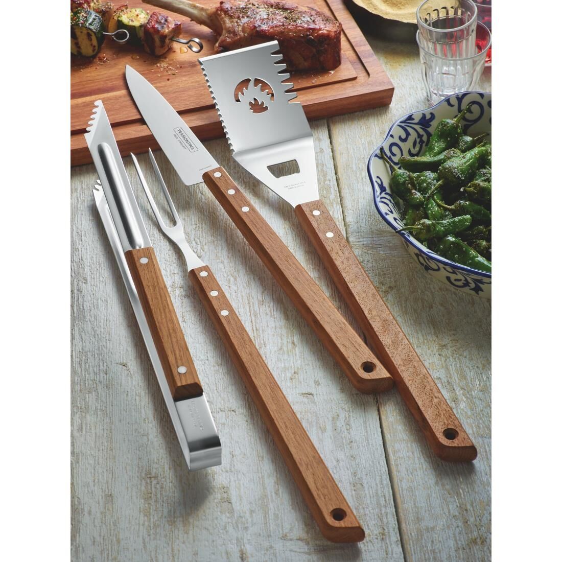 Tramontina Churrasco BBQ Meat Tongs 37cm