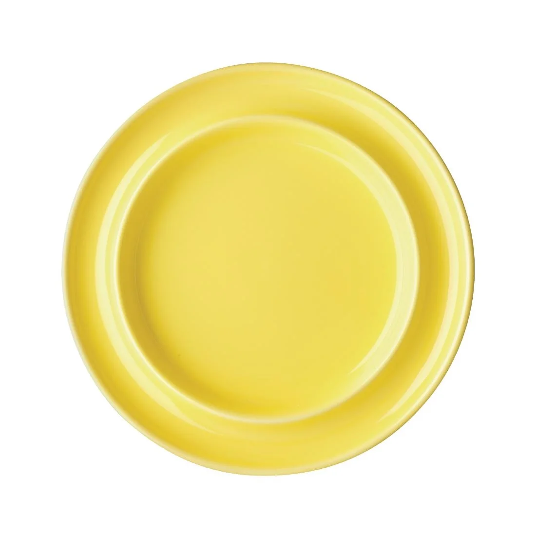 Olympia Heritage Raised Rim Plates Yellow 203mm (4 Pack) - Image 1