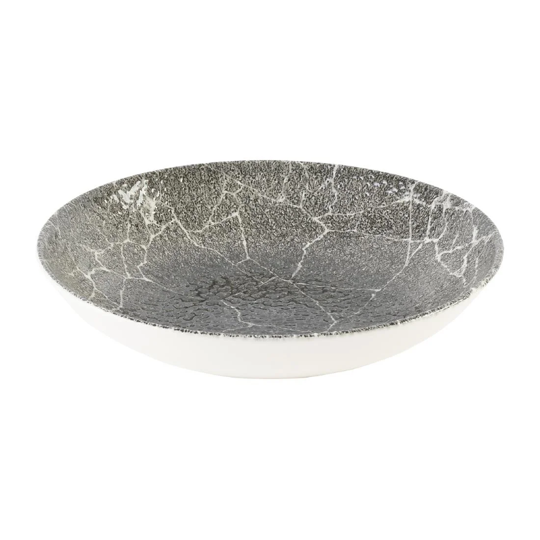 Churchill Studio Prints Kintsugi Quartz Black Coupe Bowls 248mm(12 Pack) - Image 2