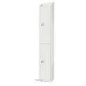Elite Double Door Manual Combination Locker Locker White with Sloping Top - Image 1