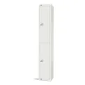 Elite Double Door Coin Return Locker White - Image 1